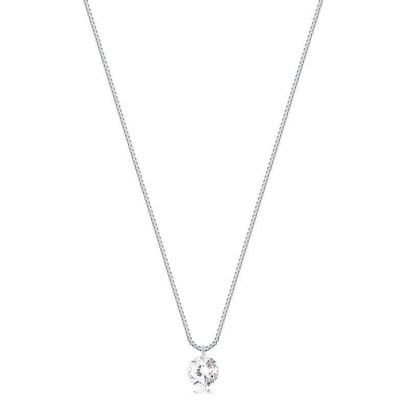 GARGANTILHA PRATA 925 COM PONTO DE LUZ