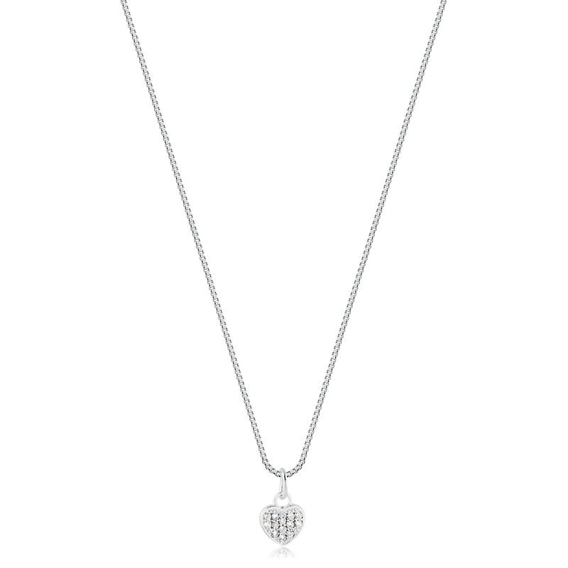 GARGANTILHA PRATA 925 COM CORAÇÃO