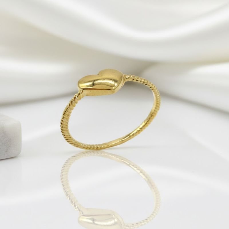 ANEL CORAÇÃO MINIMALISTA