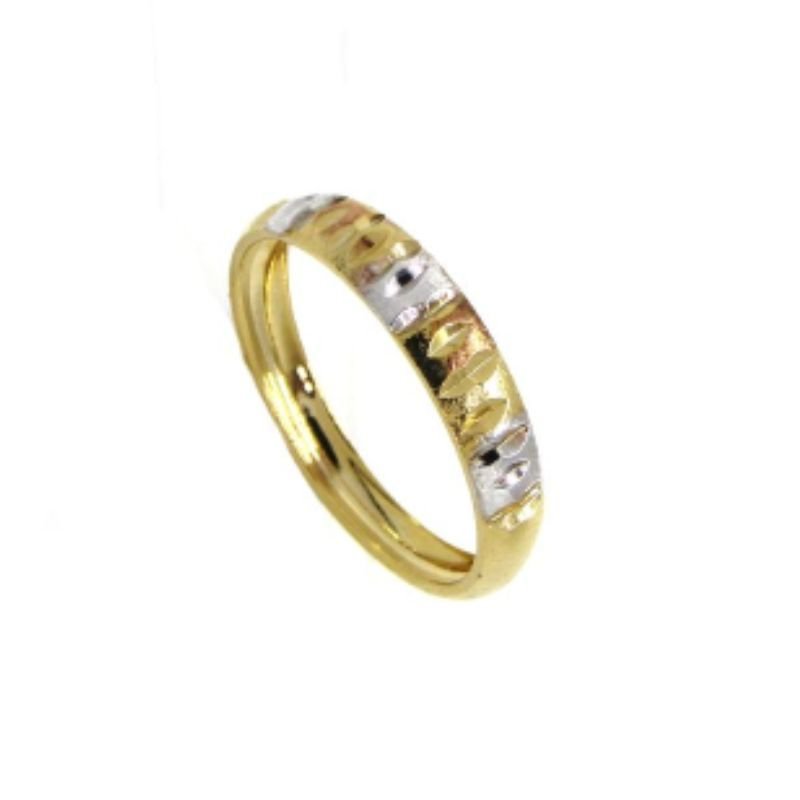 ANEL DIAMANTADO 3 CORES BANHADO A OURO