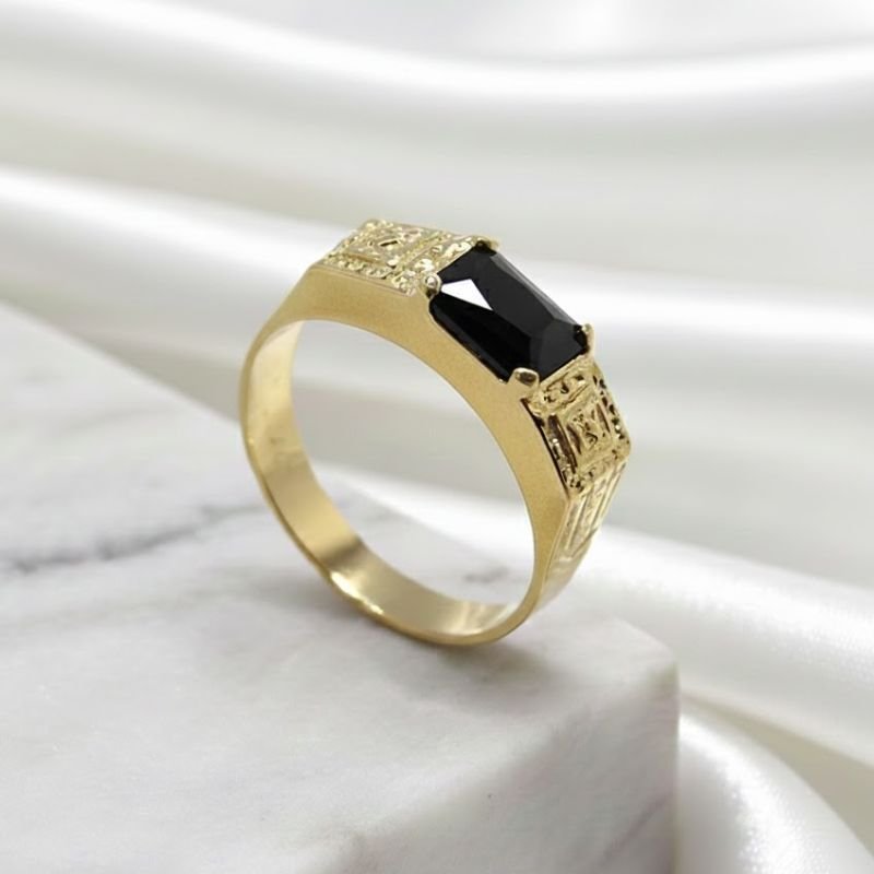 ANEL MASCULINO BANHADO O OURO 18K