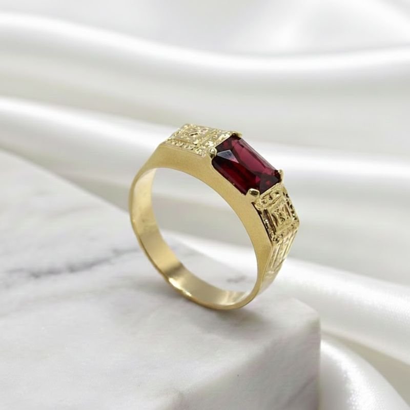 ANEL MASCULINO BANHADO O OURO 18K