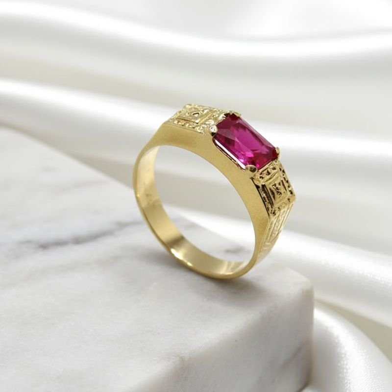 ANEL MASCULINO BANHADO O OURO 18K