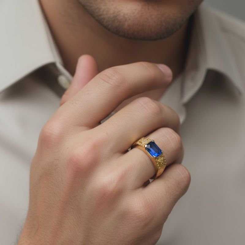 ANEL MASCULINO BANHADO O OURO 18K