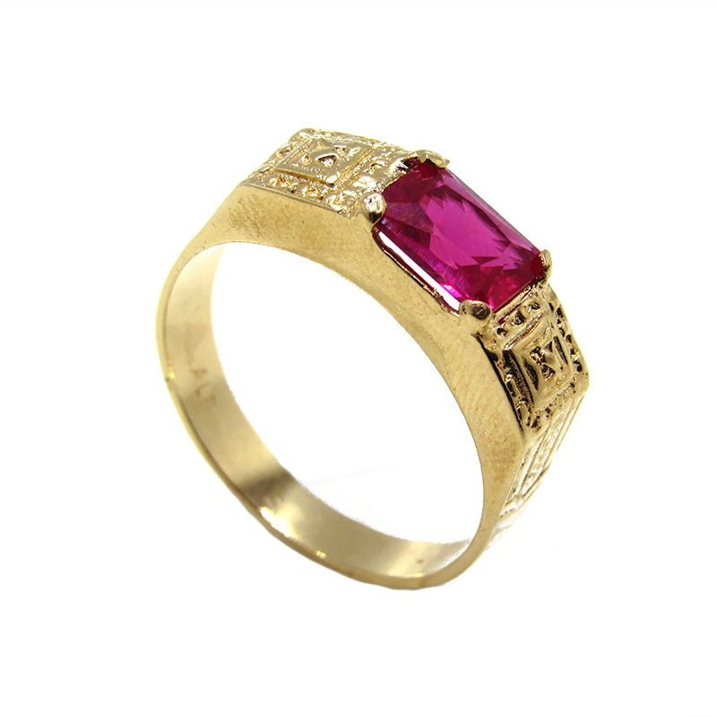 ANEL MASCULINO BANHADO O OURO 18K