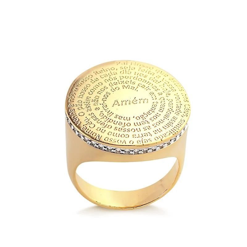 ANEL ORAÇÃO PAI NOSSO E CRAVEJADO