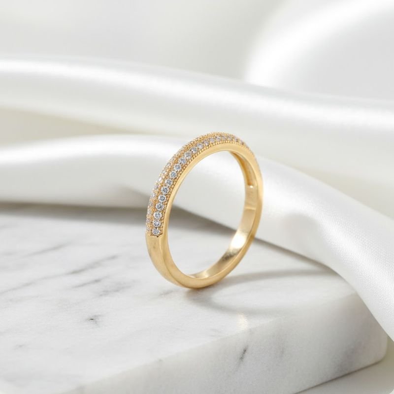 ANEL PEDRAS BANHADO A OURO