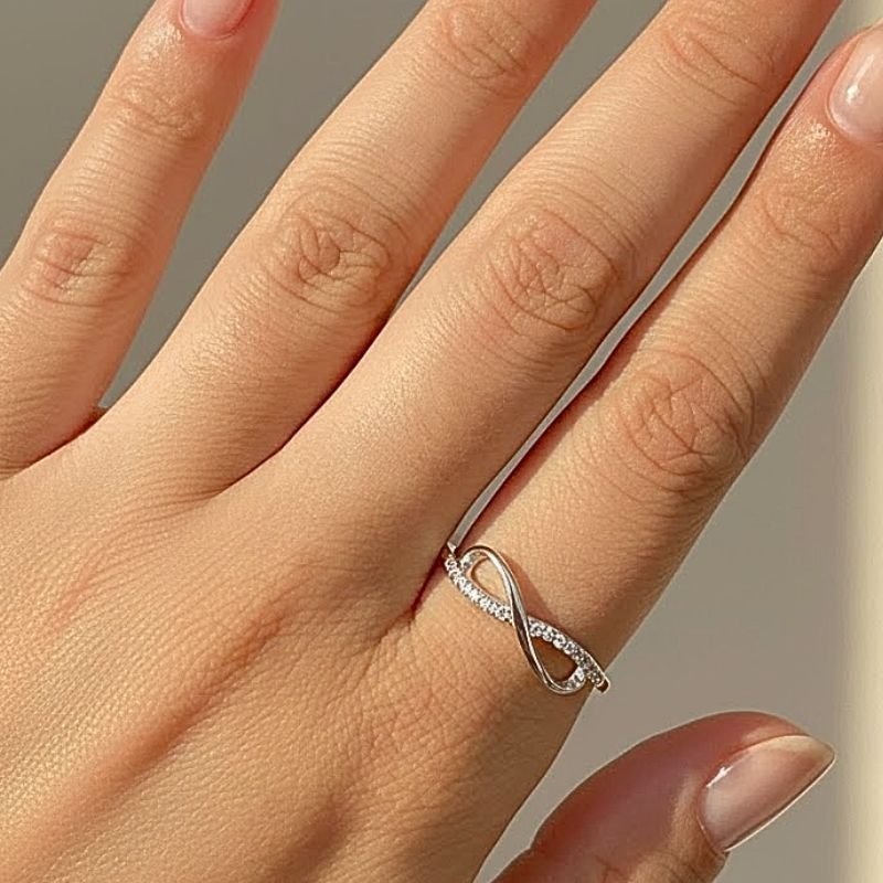 ANEL PRATA 925 INFINITO COM PEDRAS