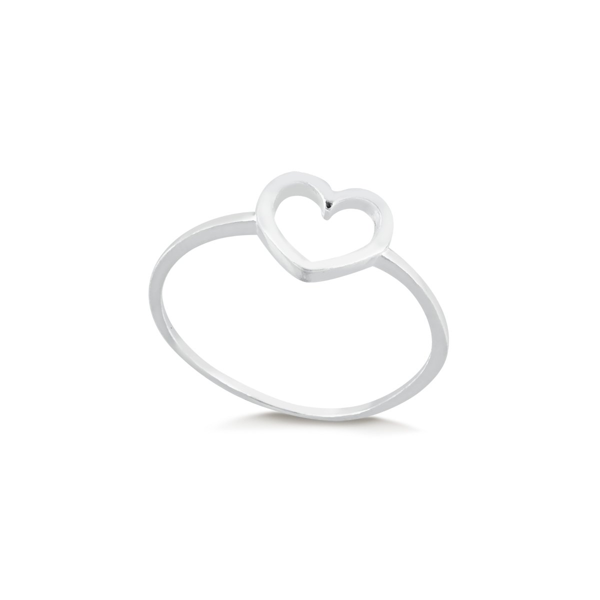 ANEL PRATA 925 LISO CORAÇÃO