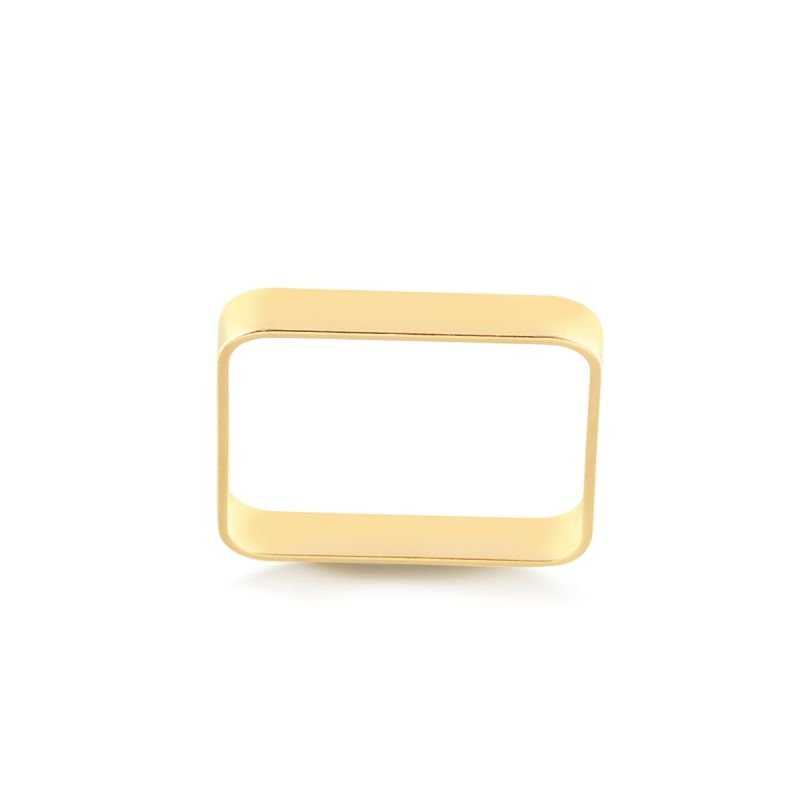 ANEL QUADRADO LISO LARGO