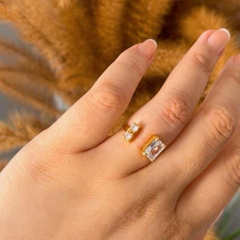 ANEL REGULAGEM ZIRCÔNIAS QUADRADAS