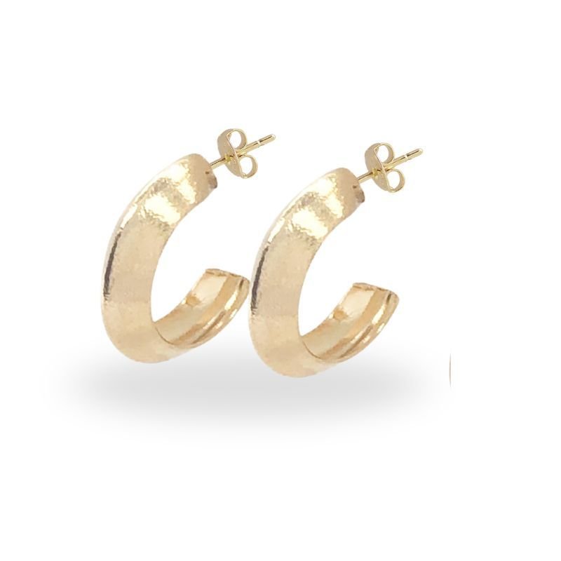 ARGOLA DIAMANTADA BANHADA A OURO 18K