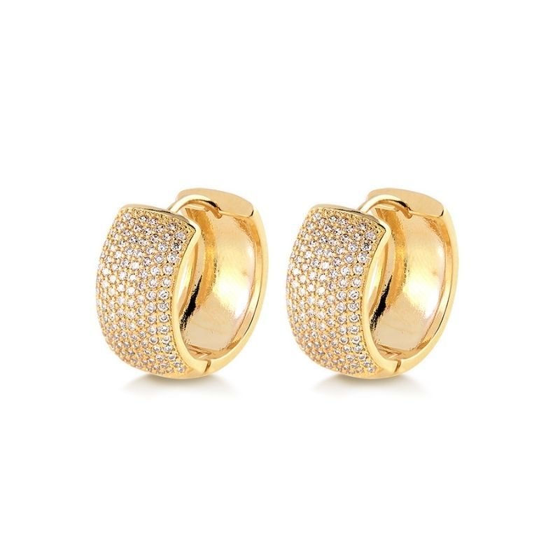 ARGOLA LARGA COM ZIRCÔNIAS