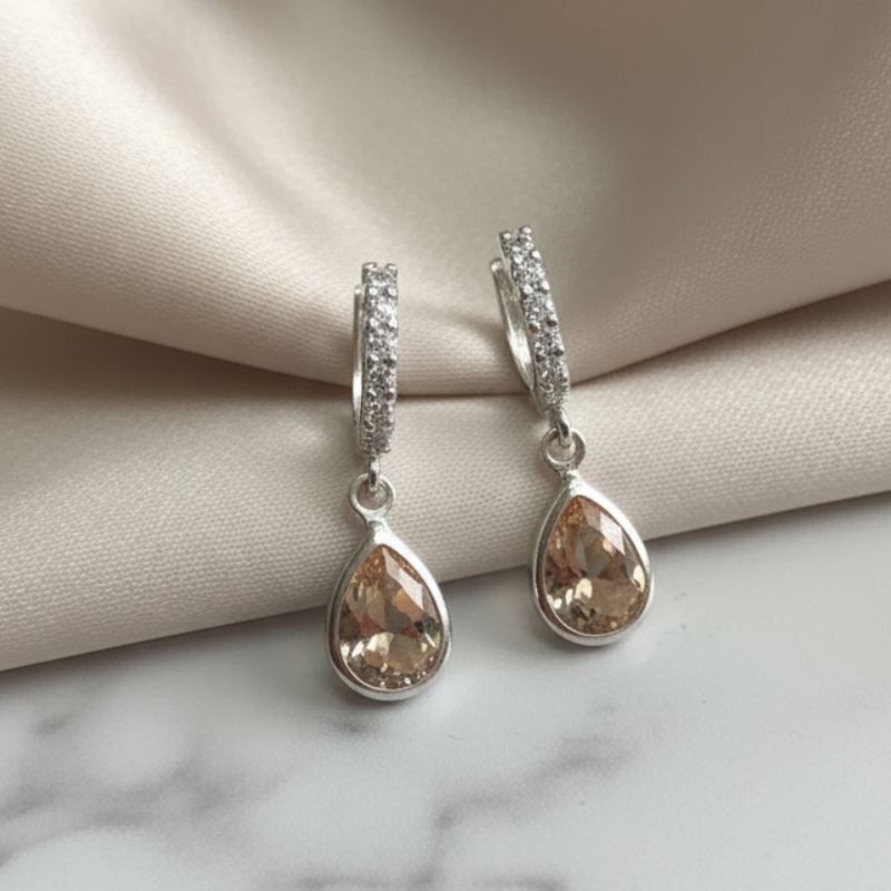 ARGOLA PRATA COM CRISTAL COLORIDO