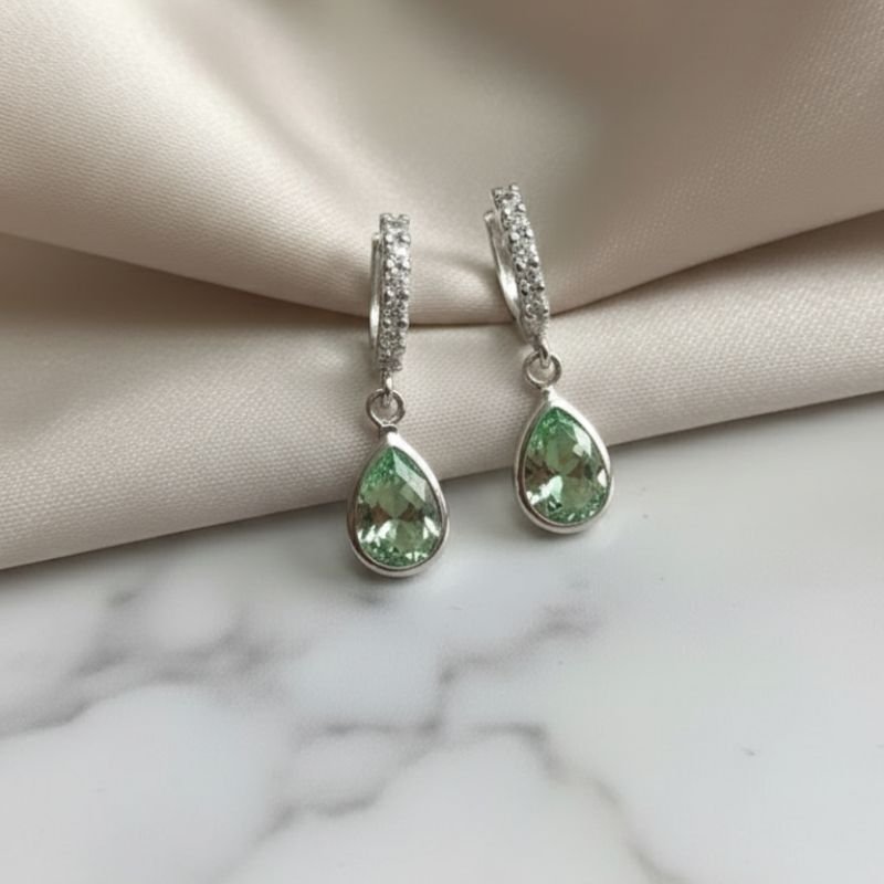 ARGOLA PRATA COM CRISTAL COLORIDO