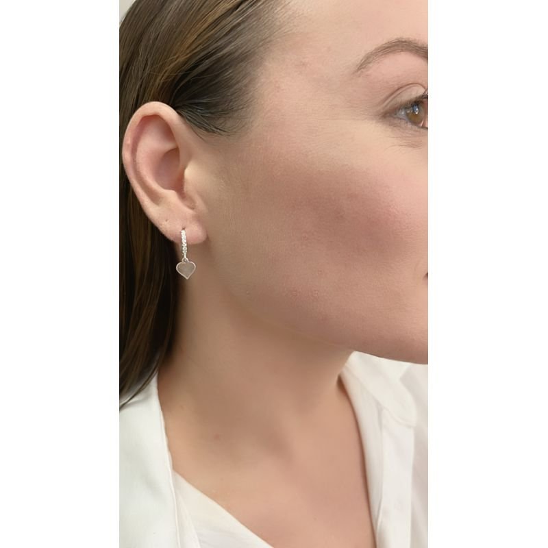 ARGOLA PRATA CORAÇÃO LISO