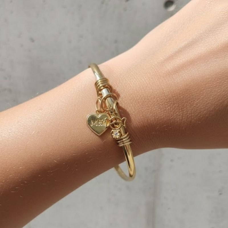 BRACELETE FILHA COM ARGOLAS