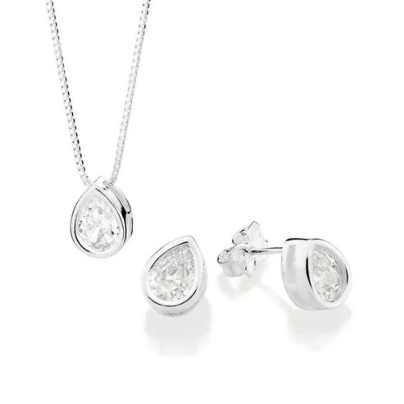 CONJUNTO GOTA PEDRA EMBUTIDA