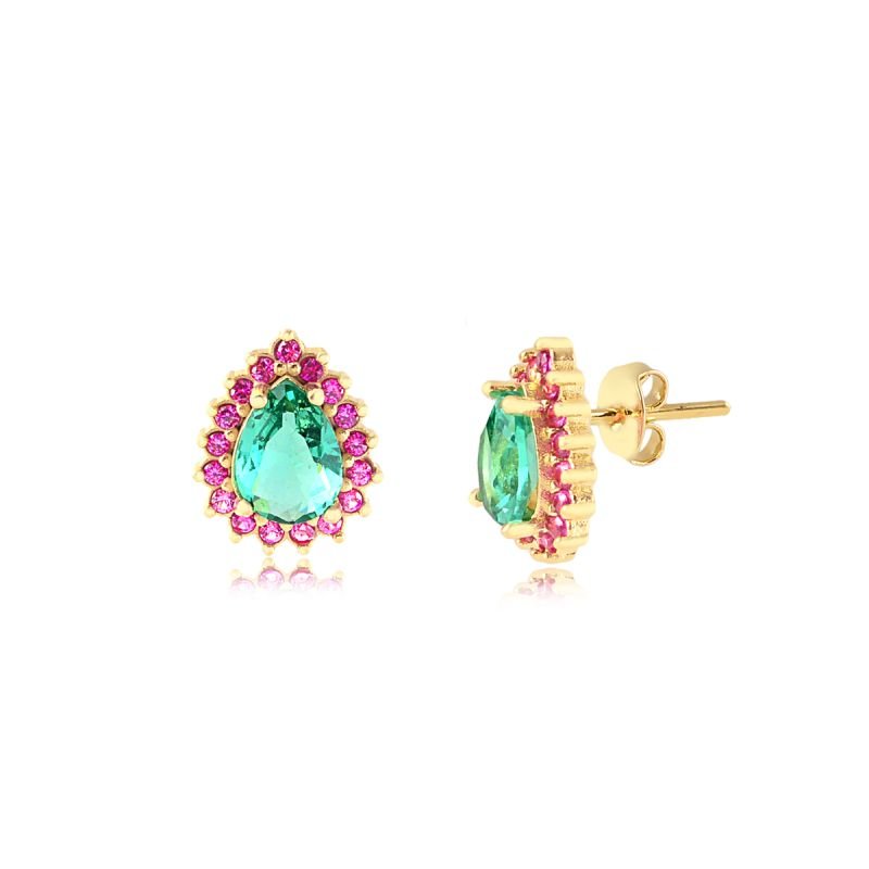 CONJUNTO GOTA ROSA E VERDE