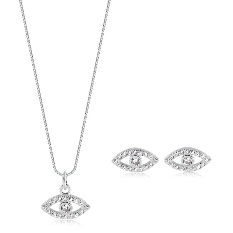 CONJUNTO PRATA OLHO GREGO