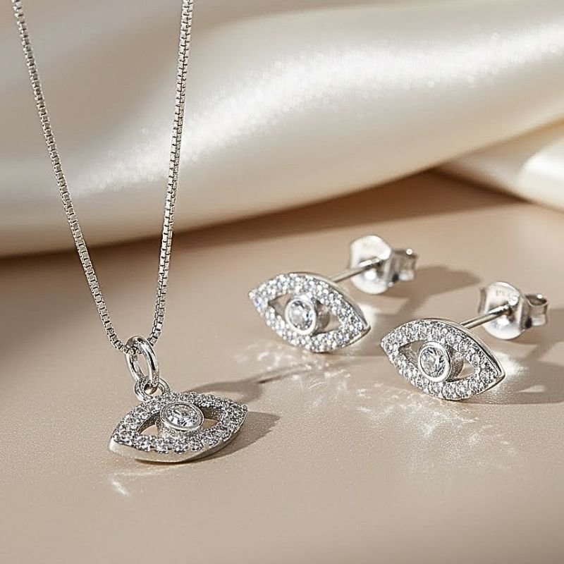 CONJUNTO PRATA OLHO GREGO