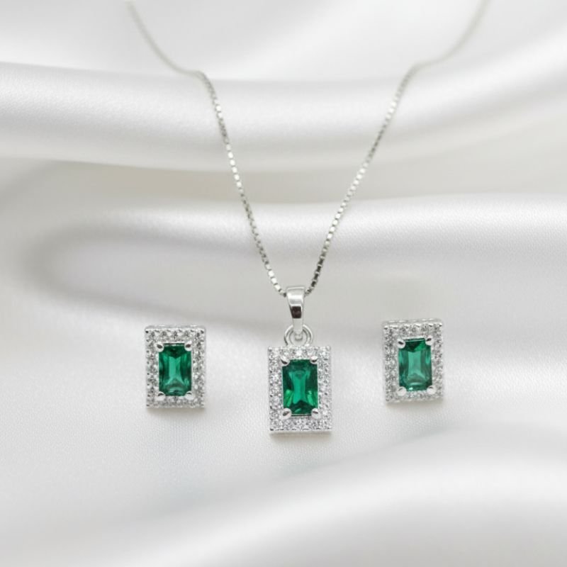 CONJUNTO PRATA PEDRAS