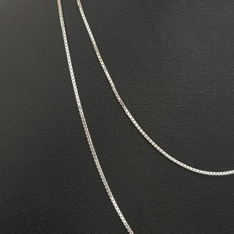 Corrente Veneziana 1mm Prata 925 – Clássica, Unissex e Para a Vida Toda ✨
