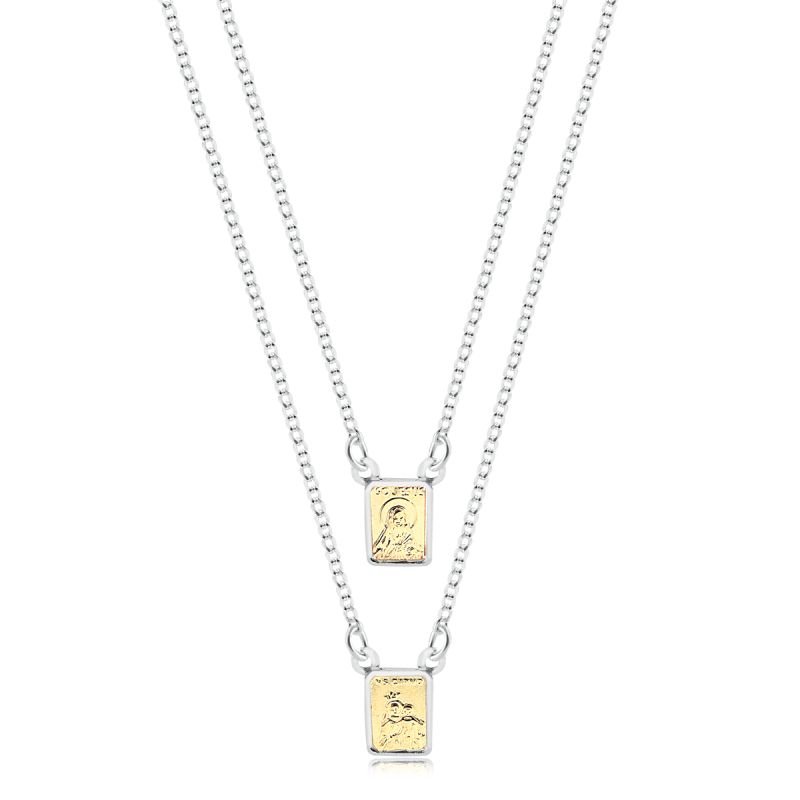 ESCAPULÁRIO COM FILETE DE OURO PEQUENO