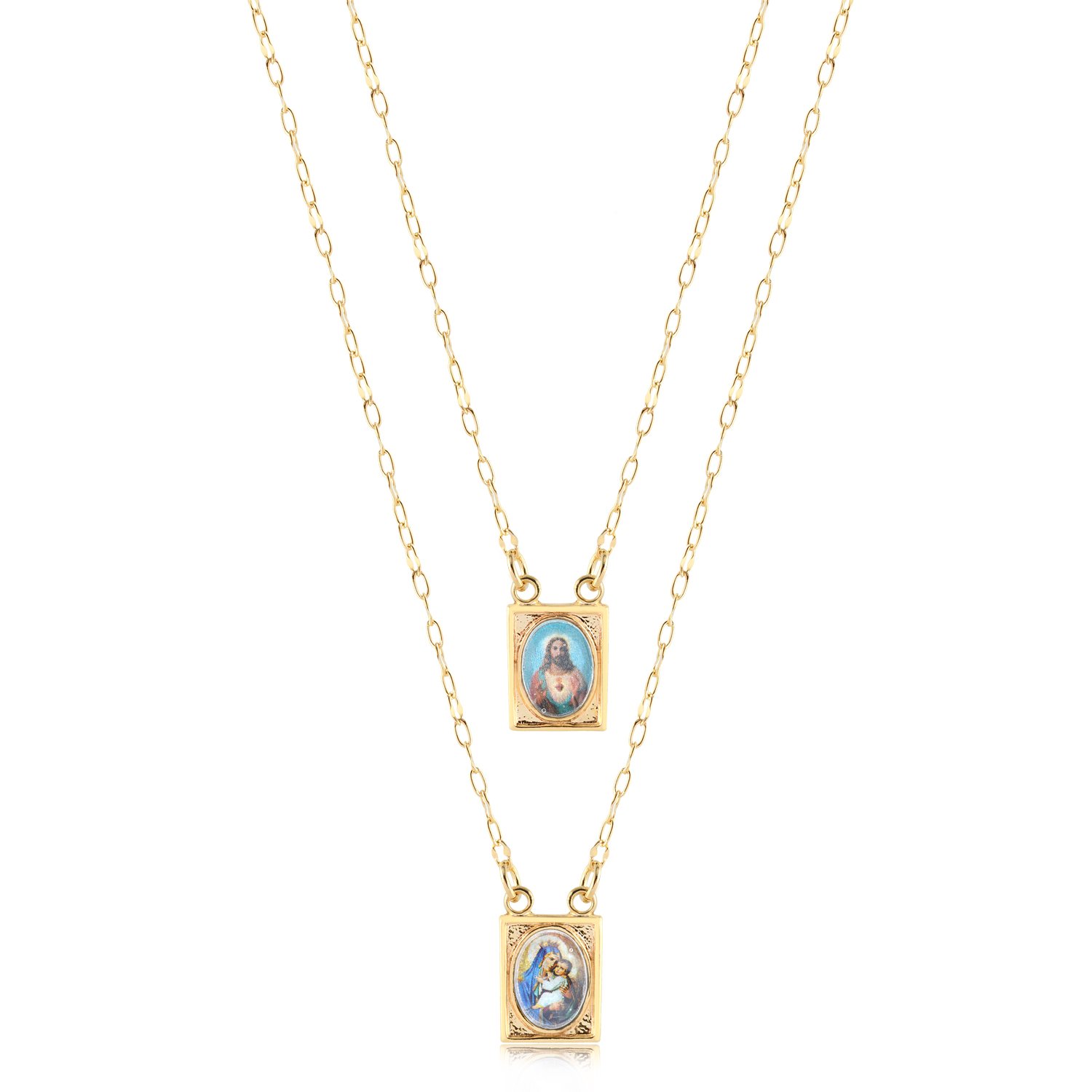 ESCAPULÁRIO COM IMAGEM RESINADA