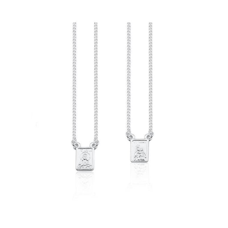 ESCAPULÁRIO PRATA 925 CARMO E SAGRADO