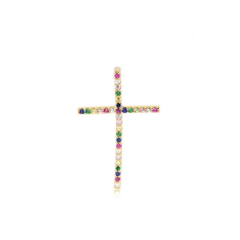 GARGANTILHA CRUZ MULTICOLOR