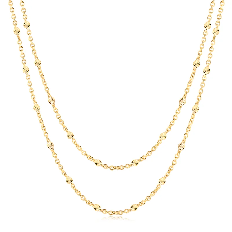 GARGANTILHA DUPLA DIAMANTADA