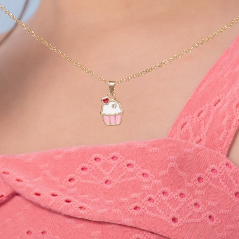 GARGANTILHA INFANTIL CUP CAKE