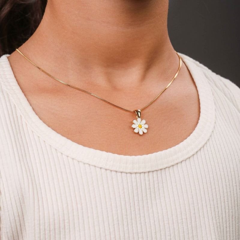 GARGANTILHA INFANTIL MARGARIDA RESINADA