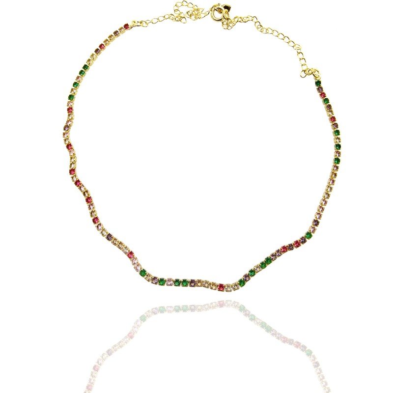 GARGANTILHA MULTICOLOR ZIRCÔNIAS