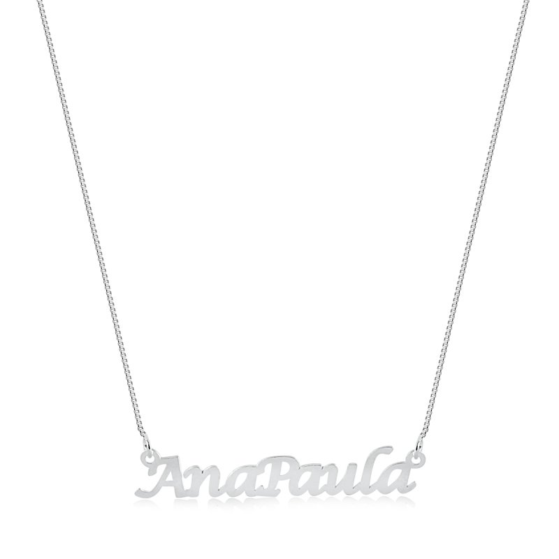 GARGANTILHA NOME PRATA COM VENEZIANA