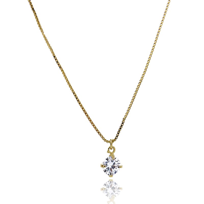 GARGANTILHA PONTO DE LUZ FOLHEADA