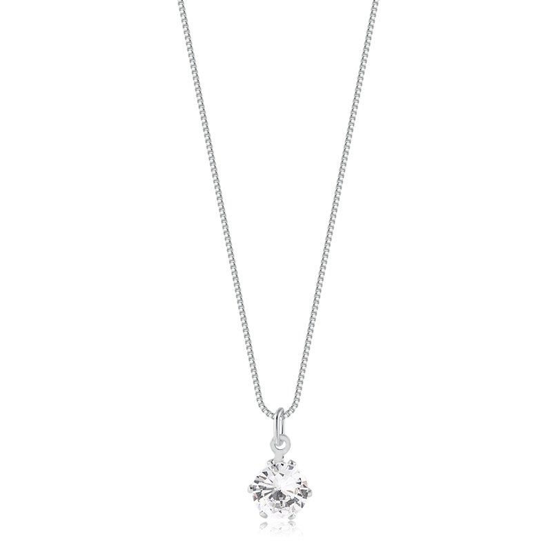 GARGANTILHA PRATA COM PONTO DE LUZ