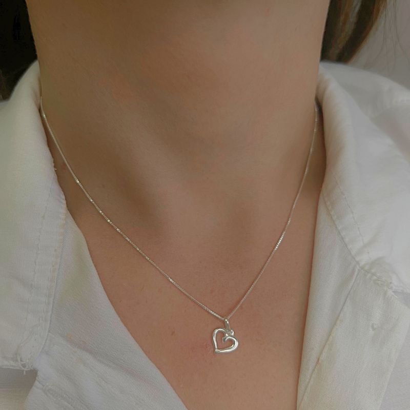 GARGANTILHA PRATA CORAÇÃO