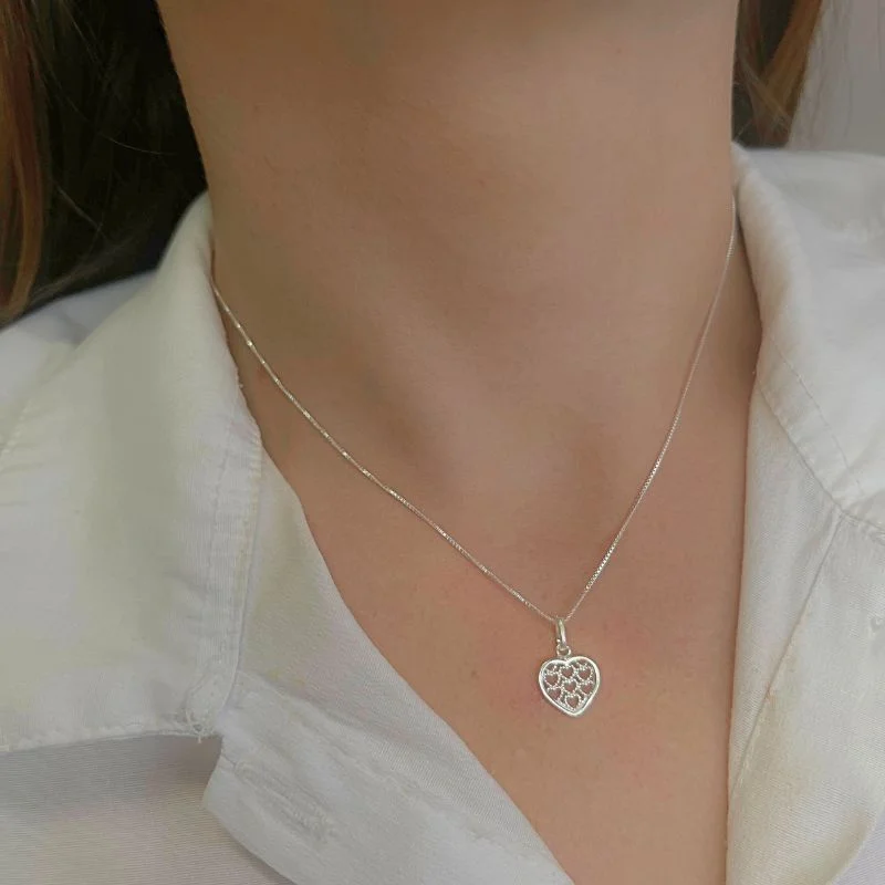 GARGANTILHA PRATA CORAÇÃO