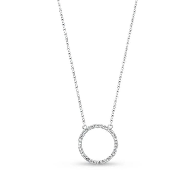 GARGANTILHA PRATA ELO CRAVEJADO