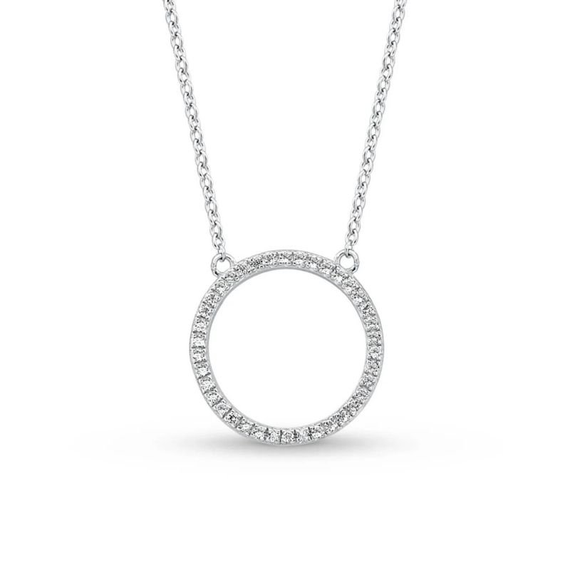 GARGANTILHA PRATA ELO CRAVEJADO