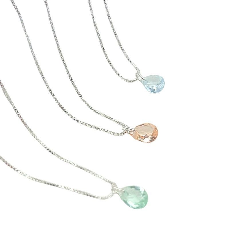 GARGANTILHA PRATA PONTO MÉDIO COLORIDO