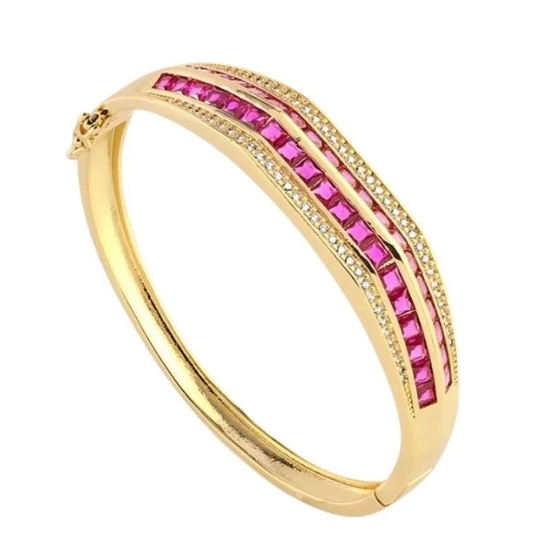 MIX BRACELETE E ANEL PEDRA ROSA