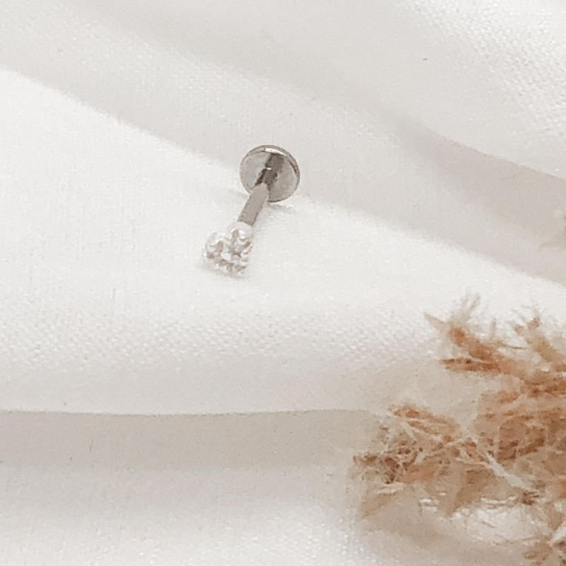 PIERCING PRATA CORAÇÃO