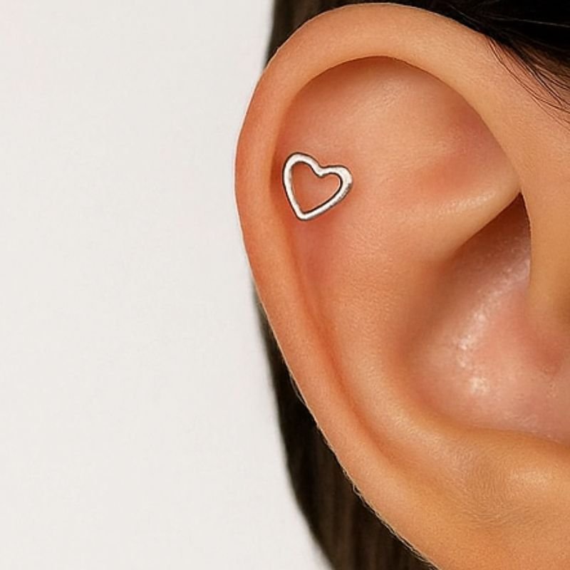 PIERCING PRATA CORAÇÃO