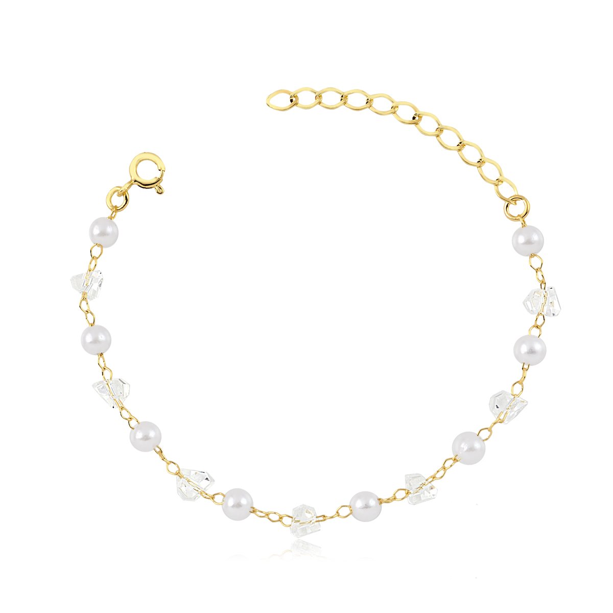 PULSEIRA CRISTAIS E PÉROLA