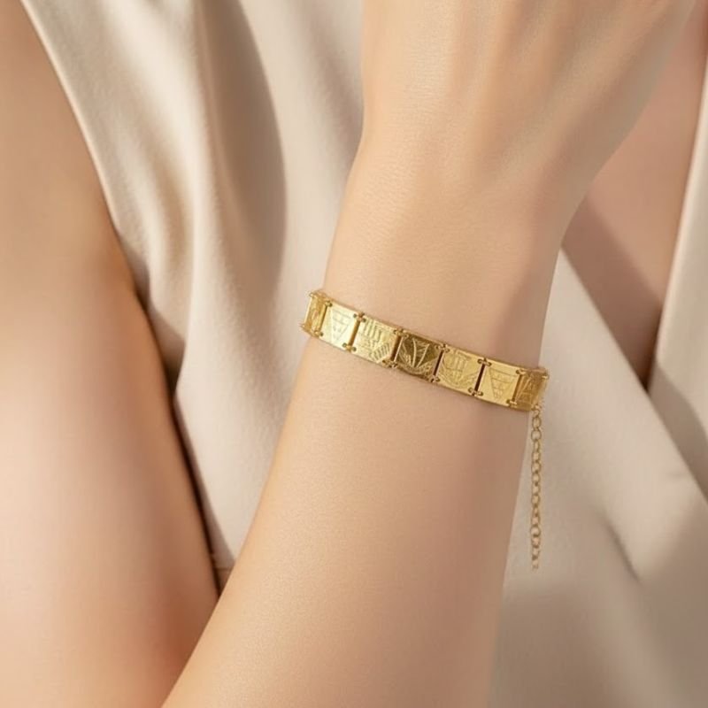 PULSEIRA DIAMANTADA BANHADA A OURO 18K