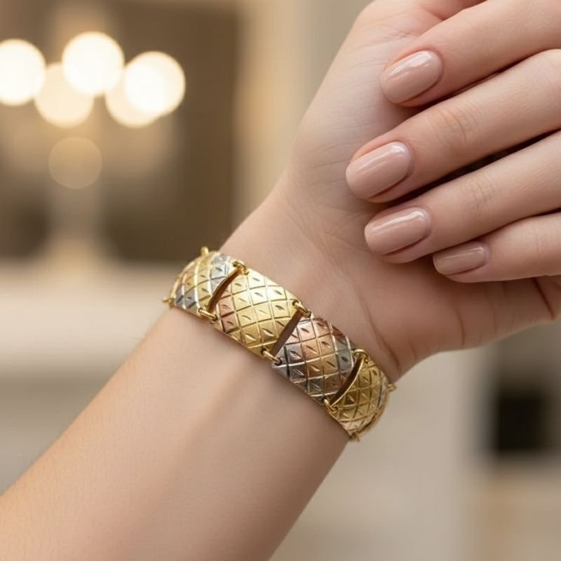 PULSEIRA DIAMANTADA COM RÓDIO 3 CORES