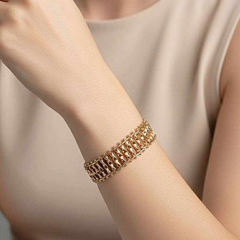 PULSEIRA DIAMANTADA ROSE 19CM
